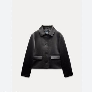 ZW Collection Satin Black Jacket. Size Small